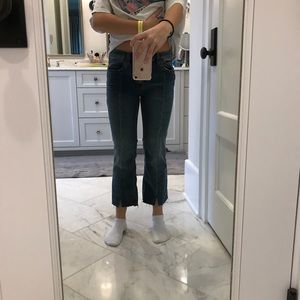 Free people crop button front jeans